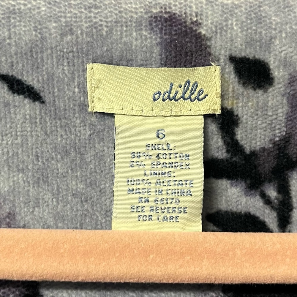 Anthropologie Odille Periwinkle Blue Purple Floral Velour Velvet Lined Jacket - Picture 15 of 16